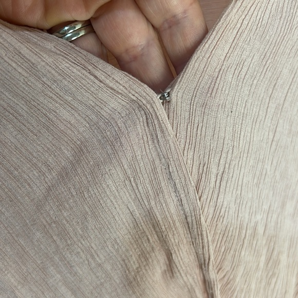 NWT FREE PEOPLE Check On It Light Pink Wrap Top Size Medium - Picture 7 of 16